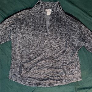 Women's Heather  Gray Quarter-Zip Sweater